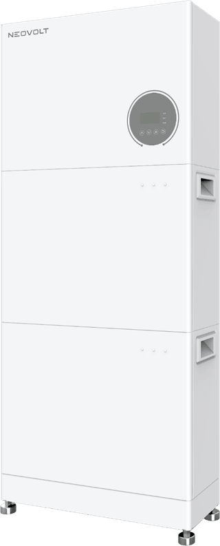 Neovolt thuisbatterij, schuin van rechts