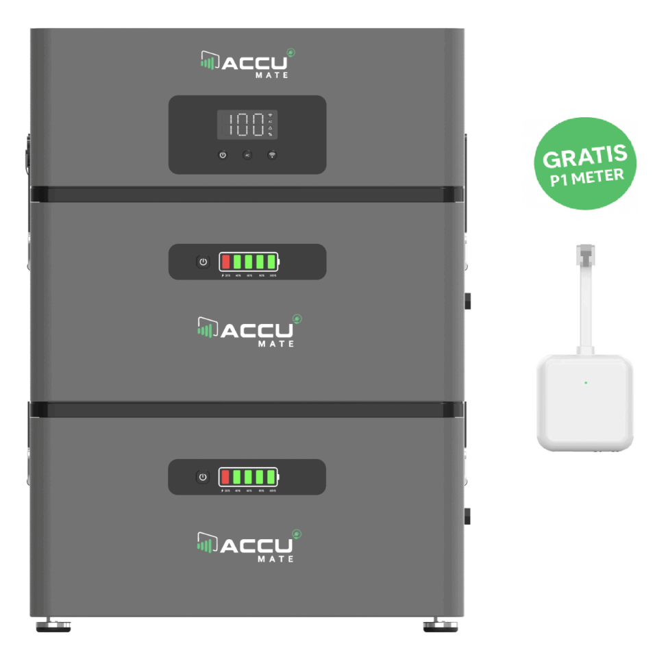 AccuMate plug in inverter + 2 x batterij (4.8KWh opslag)