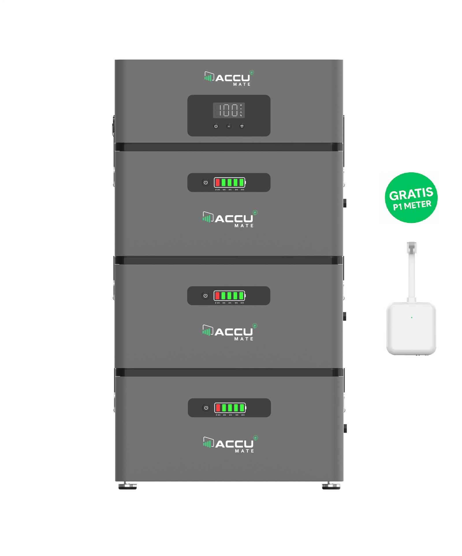 AccuMate plug in inverter + 3 x batterij (7.2KWh opslag)