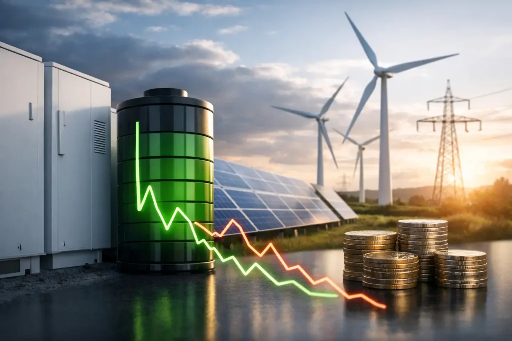 Energie opslaan bij negatieve stroomprijs