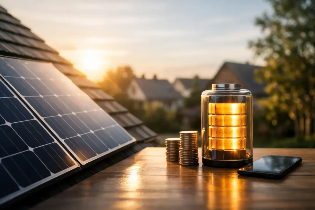 Zonnepanelen opbrengst later gebruiken?